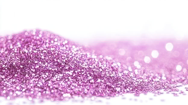 Glittering turquoise pink gradient spreading across pristine white surface, sparkling with celebratory radiance photo