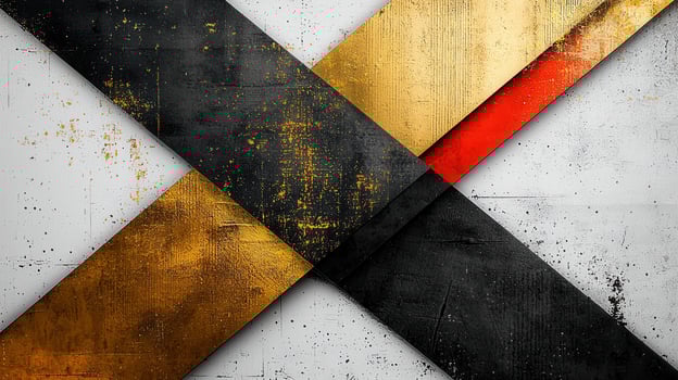 Black and gold pattern shapes forming geometric contemporary abstract sleek, with luxurious visual elegance photo