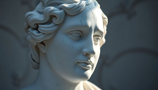 statue of a woman with her eyes closed photo