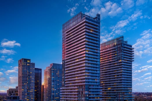 Toronto condominium in a trendy middle and upper class district close Yonge and Eglinton midtown photo