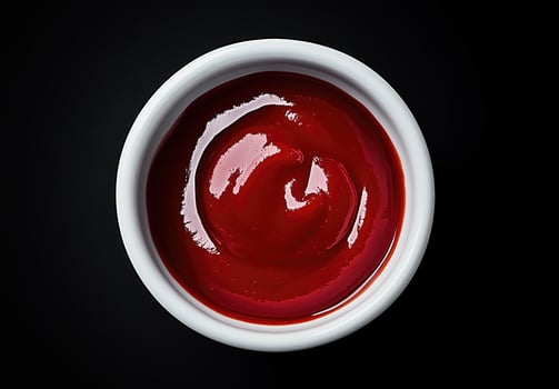 red sauce in White bowl photo