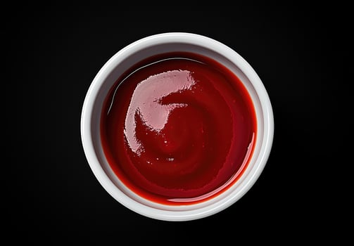 Bowl of red tomato sauce photo