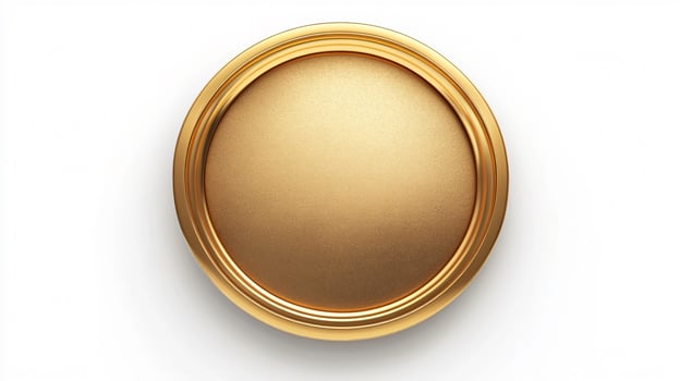 Premium Realistic Gold Medal Isolated on White Background for Awards and Achievements photo