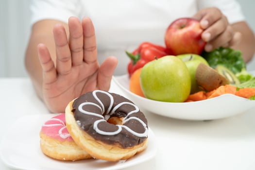 Junk food no good health eating for diet. photo