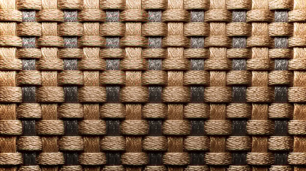 Detailed weave pattern showcases earthy tones and textures, offering a versatile background ideal for various design projects in a creative setting. photo
