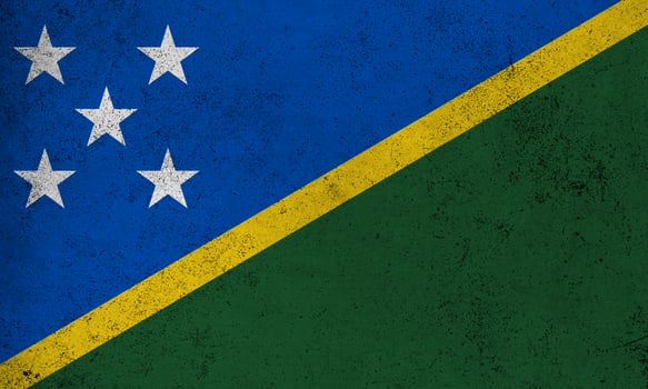 Flag Solomon Islands grunge texture photo