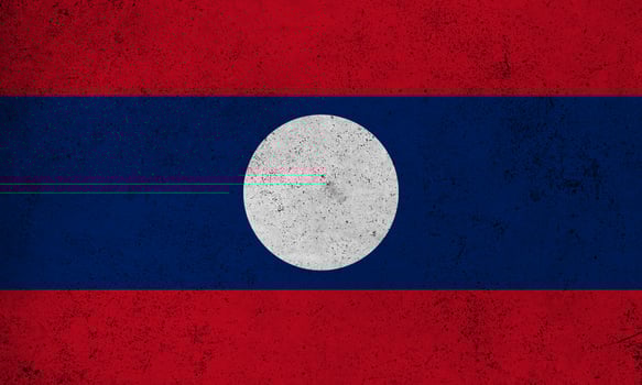 Flag Laos grunge texture photo