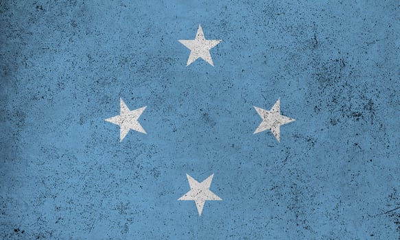 Flag Micronesia grunge texture photo