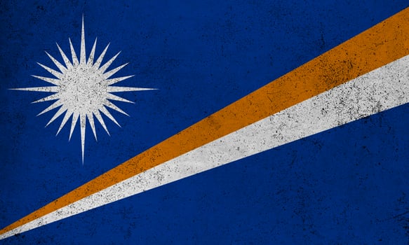 Flag Marshall Islands grunge texture photo