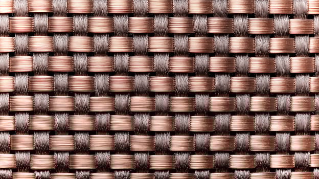 Detailed woven textile displays a harmonious blend of soft earth tones, suitable for various eco-friendly mockups or backgrounds, presenting a calm visual effect. photo