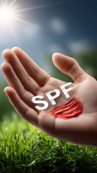 Spf sun protection concept photo