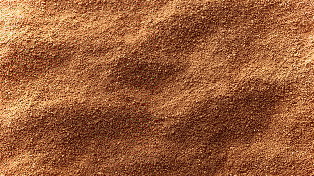 The textured backdrop features warm brown tones resembling soil or natural materials, creating ample empty space for design elements or text placement. photo