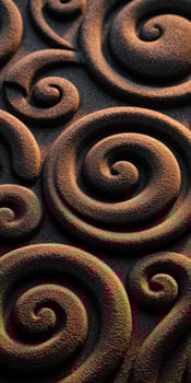 Beautiful swirling patterns in textured sand art photo
