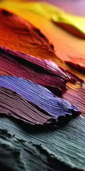 Colorful texture of oil paint on canvas surface photo