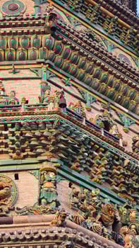 Intricate Architectural Details of Feihong Pagoda, Guangsheng Temple, China photo