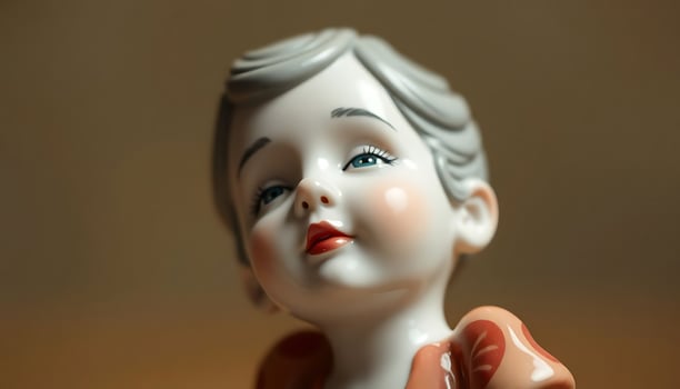 close up of a figurine of a woman photo