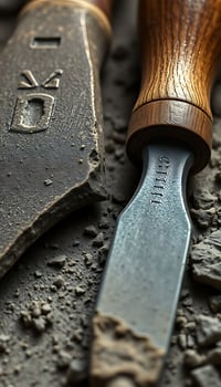 couple of knives sitting next to each other photo