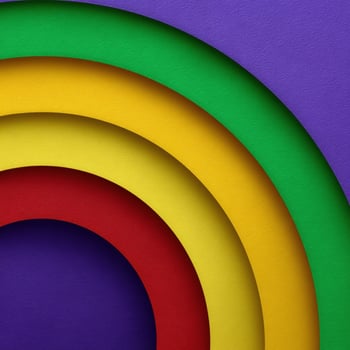 Abstract colorful concentric circles background photo