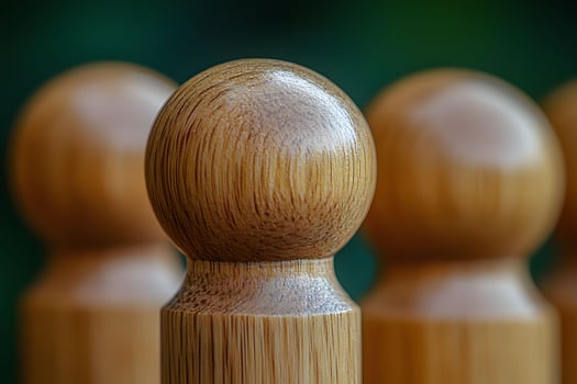 Close-Up of Wooden Knobs in Natural Light - Ideal for Design Projects or Texture Studies photo