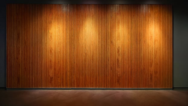 Vertical Wooden Boards with Warm Lighting photo