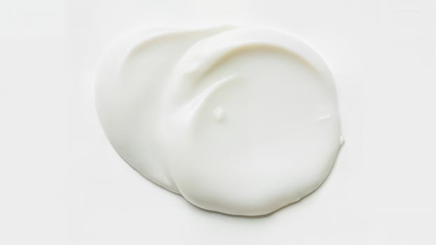 Isolated Cream Smear on White Background photo