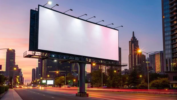 Billboard placard white isolated color background wallpaper copy space announcement business advertisement sale promotion marketing banner frame signboard information media public modern mockup promo photo