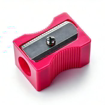 Pencil sharpner on white background photo