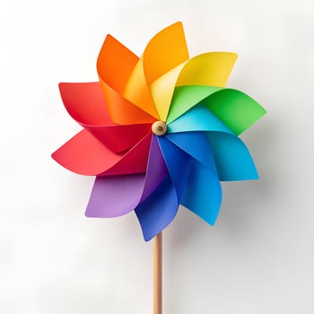 Brightly Colored Pinwheel Toy photo