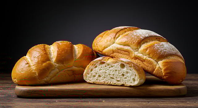 Artisan Bread with Realistic Cracks and Natural Lighting photo