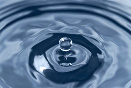 Splash from falling drop into water photo