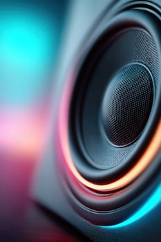 Vibrant close-up of innovative audio systems designed for immersive sound experiences photo