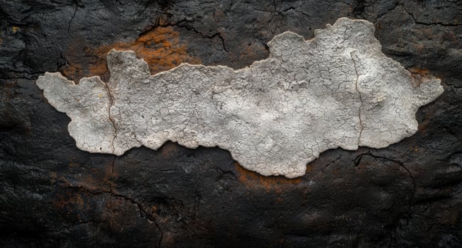 Cracked earth texture with abstract gray and black pattern photo