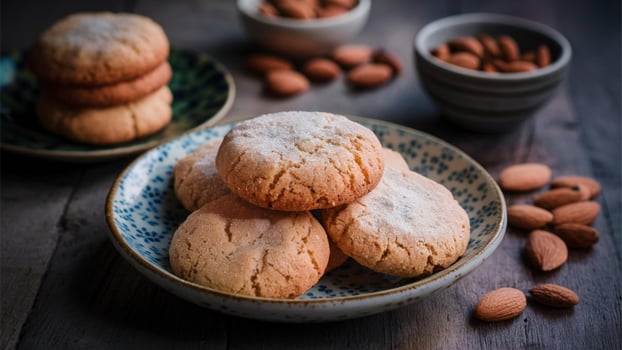 Prato Biscuits Traditional Italian almond cookies from Prato. photo