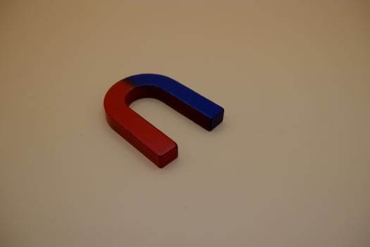 Magnetic Polarity Illustration Using U Shaped Magnet photo