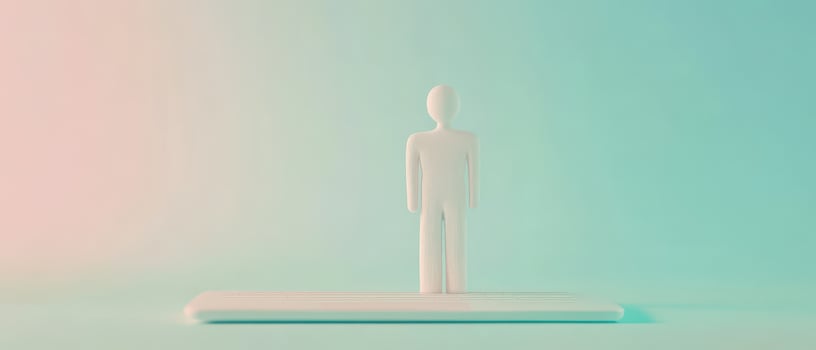 Basic figure on light hued strip photo