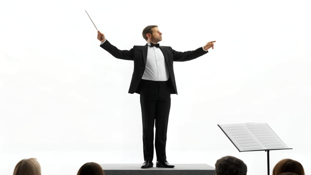 Conducting Orchestra Leader Directing Musicians photo