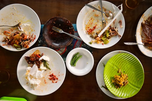 Leftover of some food, remaining after the rest has been used or consumed. photo