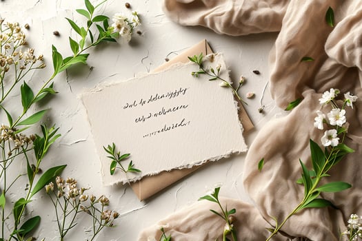 Wedding invitation mockup photo