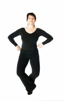 Woman dancing a Scottish dance photo