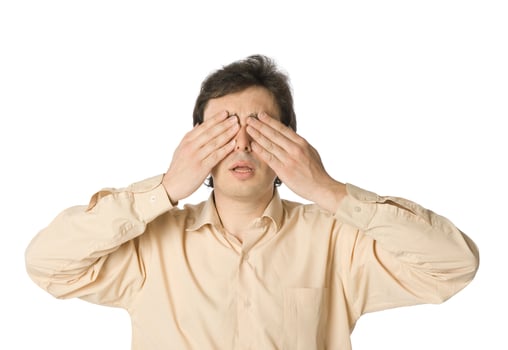 I don't want to see, isolated photo