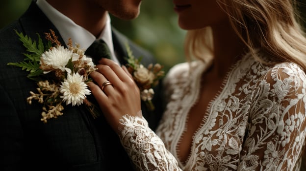 Celebrating love at a beautiful outdoor wedding ceremony photo