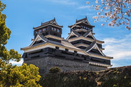 Kumamoto Castle in Kumamoto City, Kyushu, Japan photo