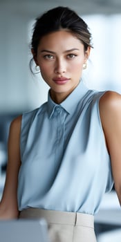 Professional woman in a modern office environment photo