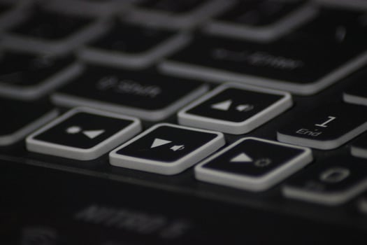 a close up of a keyboard with a number pad photo