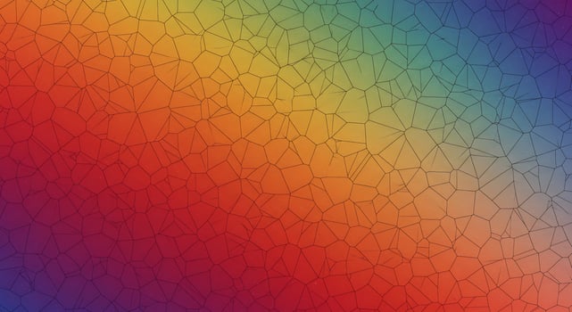 A rainbow colored background with a lot of small triangles photo