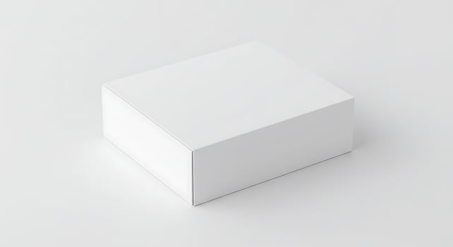 White box mockup isolated on white background 3d render photo