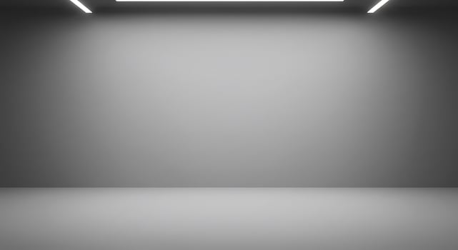 Empty room with white walls and a spotlight photo