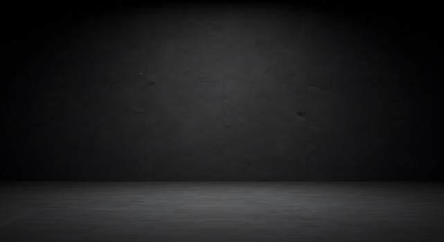 An empty room with a dark wall and floor photo