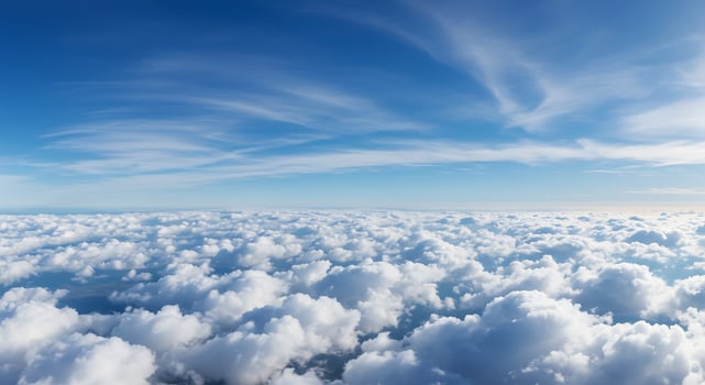 A view of the sky from an airplane photo