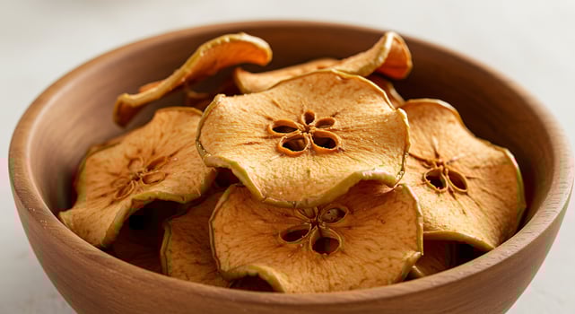 A bowl of dried apples photo